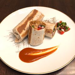A picture of Jackfruit quinoa burritos.