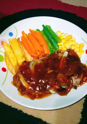 Foto resep Steak daging sapi teflon