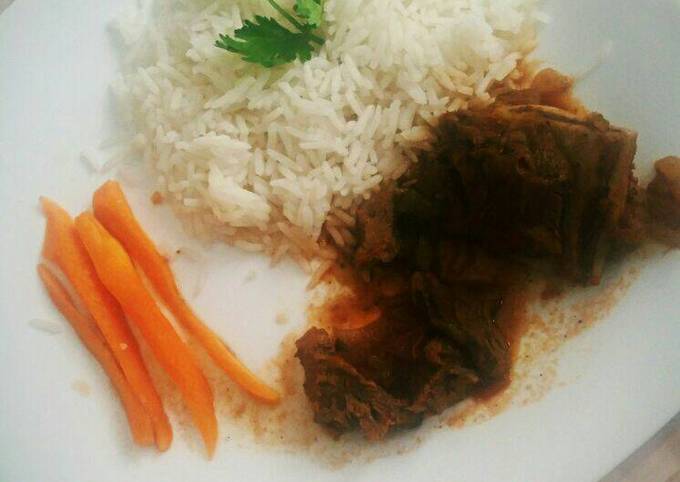 White rice and beef stew Recipe by Juliet - Cookpad