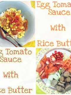 Foto resep Egg Tomato Sauce with Rice Butter