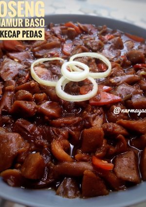 Foto resep Oseng Jamur Baso Kecap Pedas