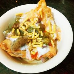 Samosa Chat A picture of Samosa Chat.