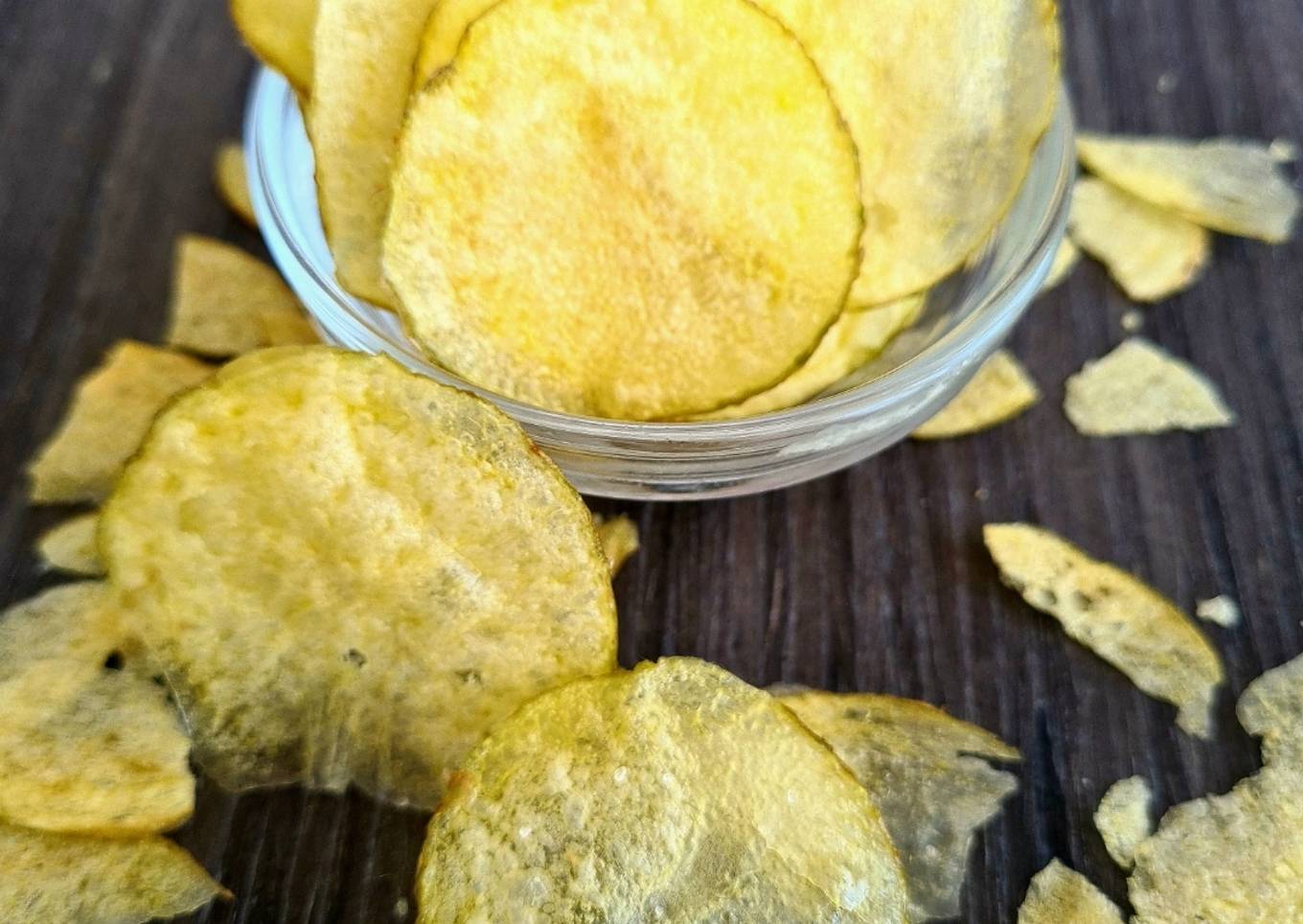 Patatas chips al microondas