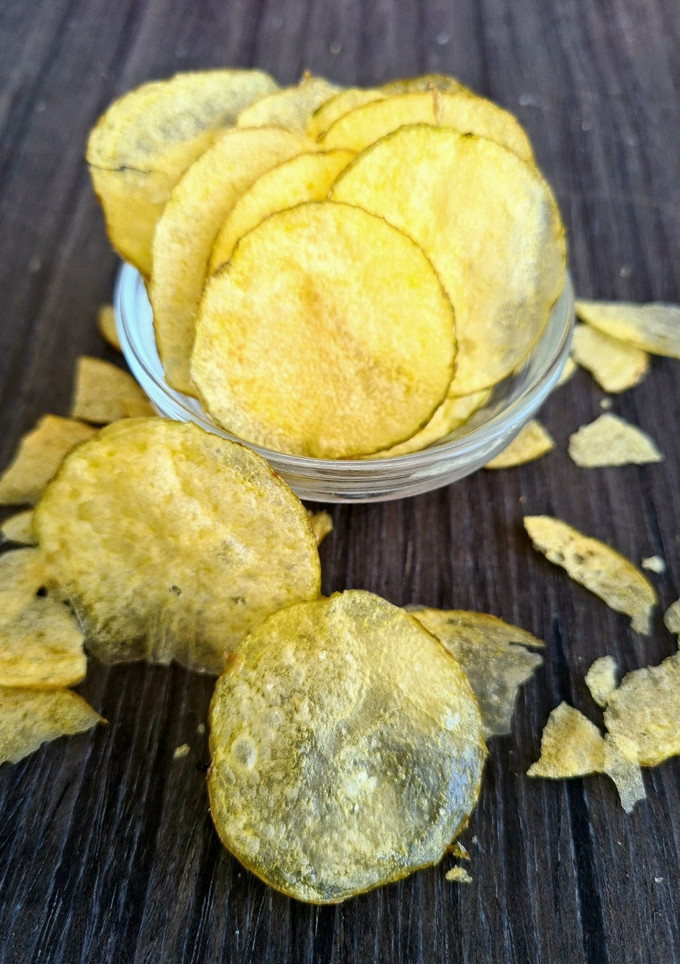 Una foto de Patatas chips al microondas