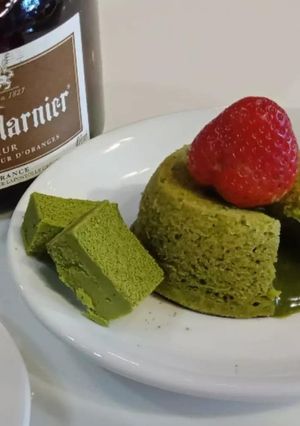 Hình của món Matcha choco fondant.