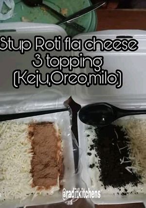 Foto resep Stup Roti Fla Cheese 3 topping