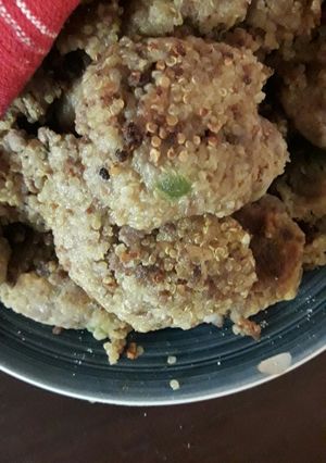 Una foto de Hamburguesa de quinoa con carne de soya