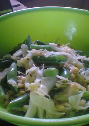 Foto resep Tumis tauge, buncis, dan kol sehat non msg