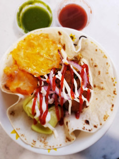 A picture of Tortilla tikki chaat.
