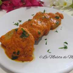 Una foto de Medallones en salsa de pimientos