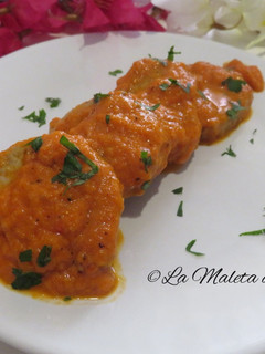 Una foto de Medallones en salsa de pimientos