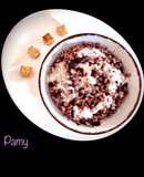 Barley Risotto with Radicchio, Parmesan Fondue, and Cocoa Powder