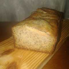 Una foto de Budín de manzana y amapola