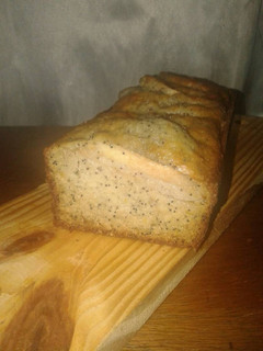 Una foto de Budín de manzana y amapola