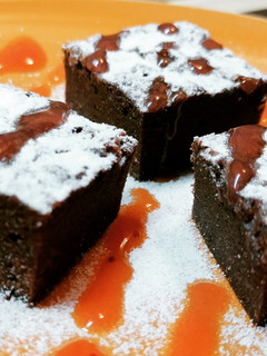 Una foto de Brownie casero
