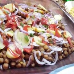 A picture of Black chana ki chaat.