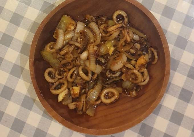Resep Cumi goreng mentega yang Enak