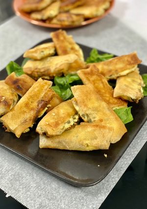 Une photo de Nems épinards-feta