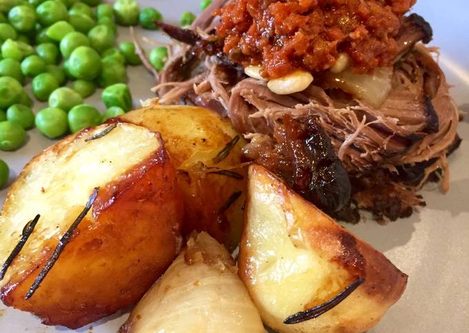 Amazing Slow Roasted Beef Brisket with a Sun Dried Tomato Tapenade