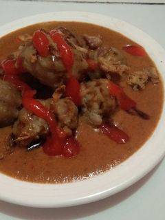 Foto resep 025. Pentol Bumbu Kacang