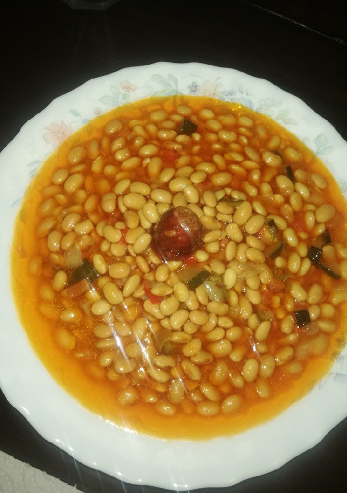 Una foto de Habas de soja con verduras