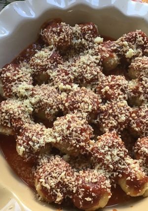 Una foto de Malfatti de calabaza (auyama, zapallo)