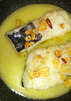 Una foto de Bacalao al pil-pil