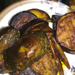 Brinjal fry A picture of Brinjal fry.