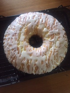 A picture of Lemon Poundcake With Lemon Zest Glaze.