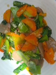Foto resep Tumis pokcoy, bakso, wortel