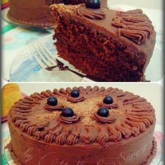 A picture of Espresso chocolate fudge cake.