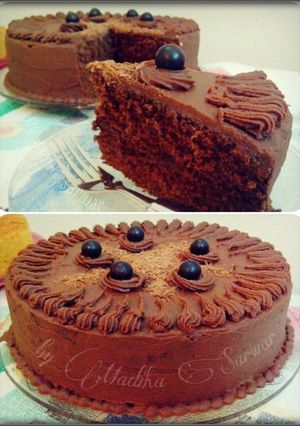A picture of Espresso chocolate fudge cake.