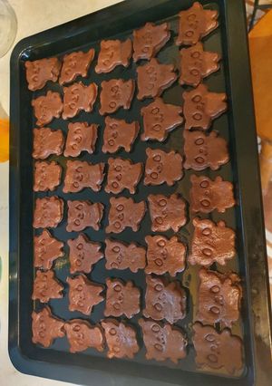 Una foto de Galletas de chocolate y plátano con Rommy