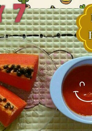 Foto resep MPASI 6 bulan : Puree Pepaya #menu tunggal