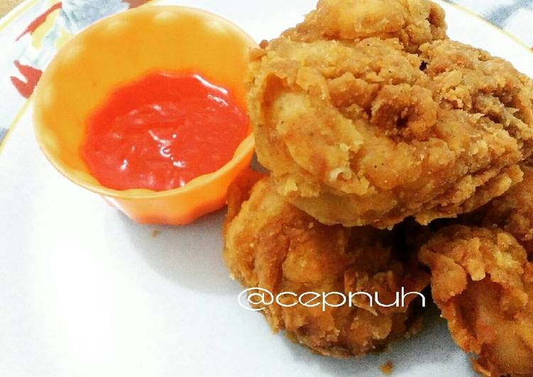 Ayam tepung Crispy mudah dan enak