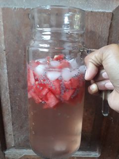 Foto resep Es Semangka Selasih