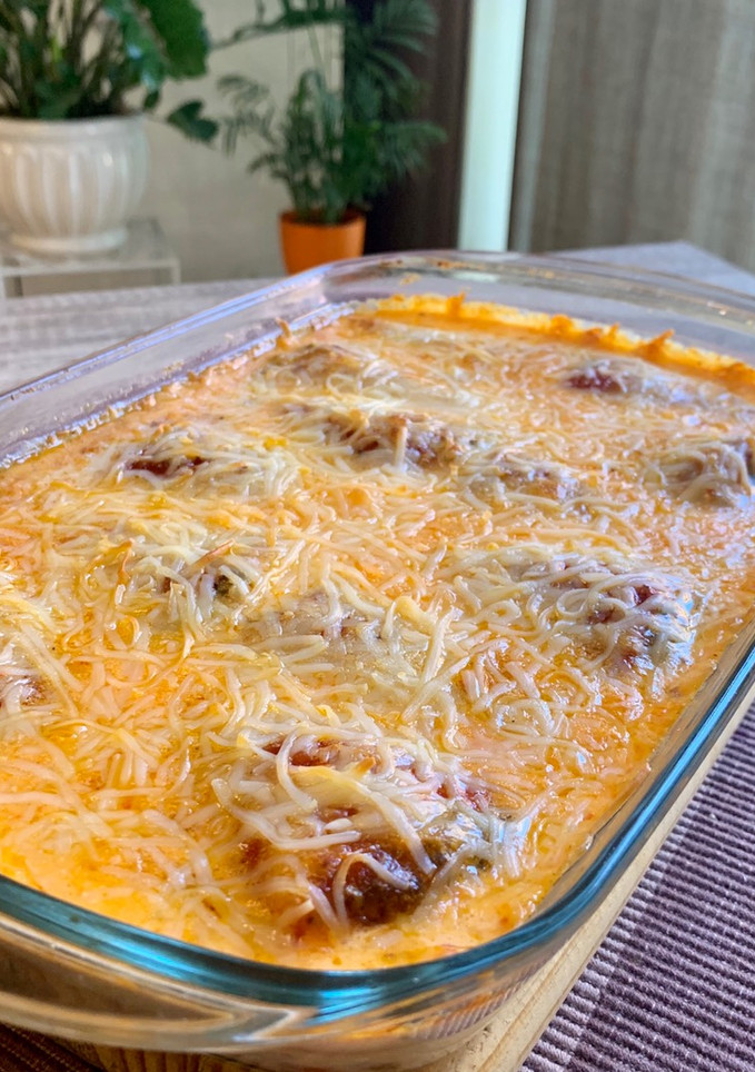 Una foto de Pimientos gratinados al Pedro ximenez