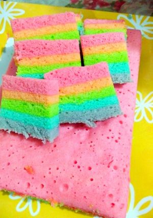 Foto resep Rainbow Cake Ny. Liem ala Kiky