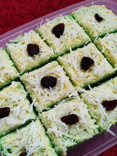 Foto resep Bolu kukus pandan topping keju