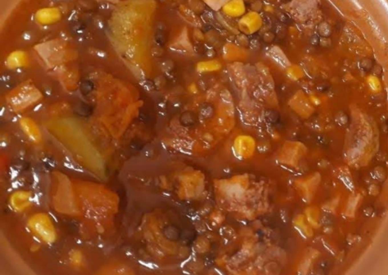 Guiso de lentejas jugoso