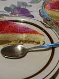 Cheesecake con dulce de frambuesa