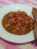 Sate ayam goreng.