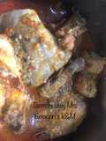 Okro soup with chicken and fish