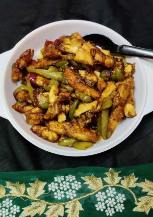 चिल्ली पनीर (chilli paneer recipe in Hindi) रेसिपी मुख्य फोटो