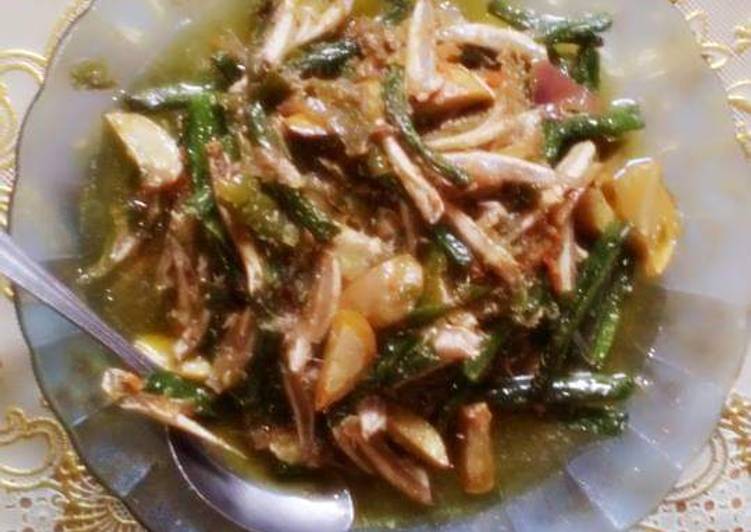Recipe: Delicious Goreng bada basah jengkol irih lado mudo