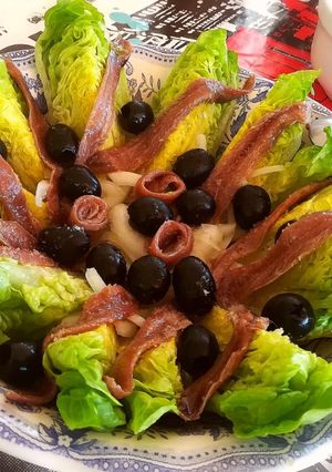 Una foto de Cogollos de lechuga en mayonesa a los seis ingredientes