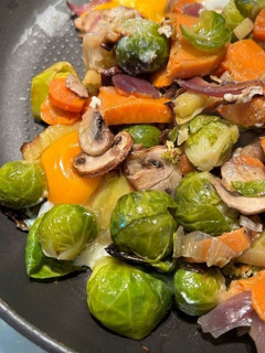 Foto de Legumes com Ovos na frigideira