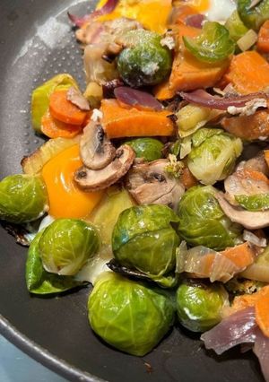 Foto de Legumes com Ovos na frigideira