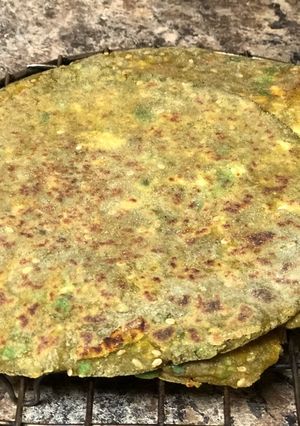 A picture of Panner stuffed Avocado paratha.