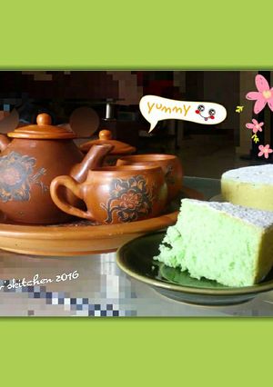 Foto resep Pandan Water Cake (Bolu Air) one egg only😍